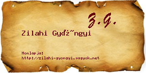 Zilahi Gyöngyi névjegykártya